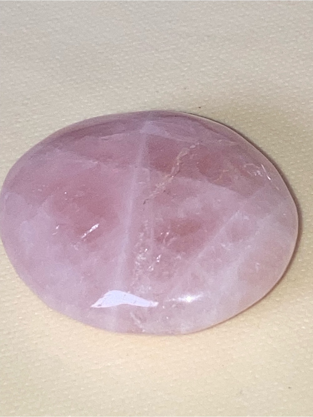 Polished Rose Quartz Palm Stone - Pink Crystal Pocket Stone - Picture 6 of 7